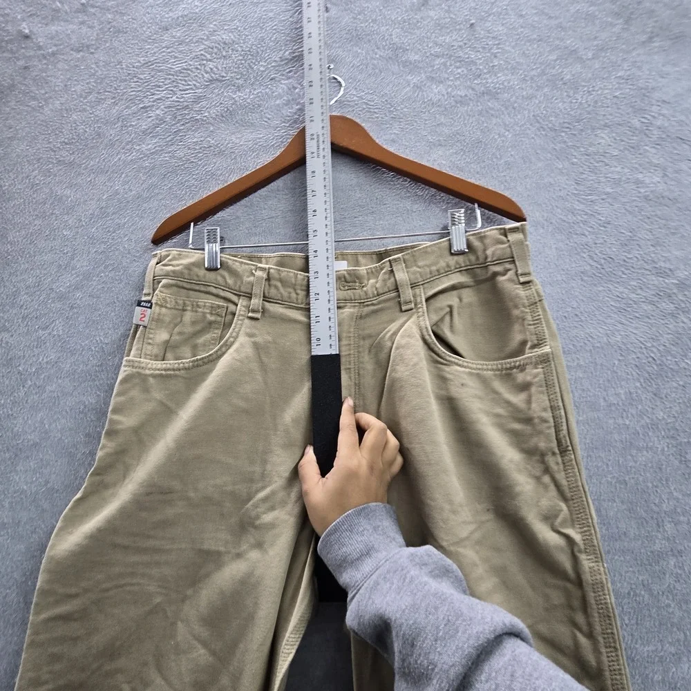 VINTAGE Carhartt FR Men Pants 34X30 Canvas Work Pants Midweight Loose Y2K READ